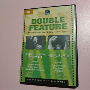 Double Feature DVD Creature From The Haunted Sea & Nightmare Castle Horror Movie